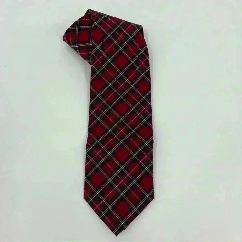 Pendleton Plaid Men’s Red 100%‎ Wool Tie